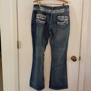 Cowgirl Tuff patriotic western denim jeans Size XL